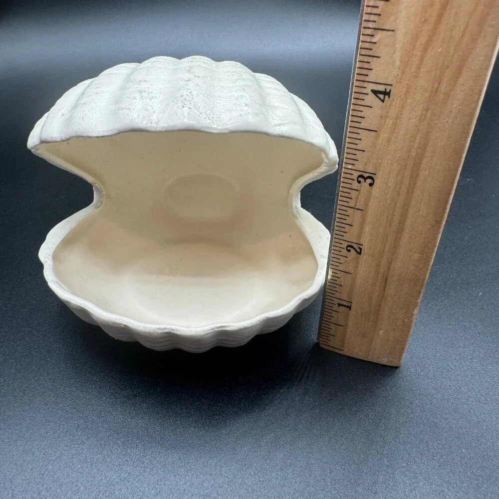 Vintage kitchen bathroom Double Clam Shell Dish read